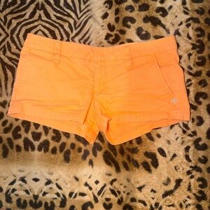 Hurley Bright Orange Low Rise Women's Short Shorts